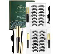 The Ultimate 14 Pair Magnetic Lash Collection Professional Glue Free Waterproof Eyelashes Variety Pack with Magnetic Eyeliner and Tweezers for Daily Natural Look and Night Out Glamour
