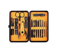 The Ultimate 15 Piece Men’s Manicure Nal Set - Professional Stainless Steel Pedicure Kit - Grooming Case For Travel
