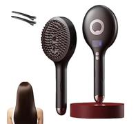 The Ultimate 2-in-1 Styling Brush & Hair Mister - Tangle-Free Detangling Brush for Wet & Dry Hair, New Adds Shine & Smoothness, Reduces Frizz, for Women and Men (Black)