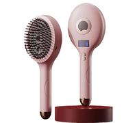The Ultimate 2-in-1 Styling Brush & Hair Mister, Wet & Dry Tangle-Free Hair Brush, Electric Vibration Massage Comb, Make Hairs Shine Smooth, Reduce Frizzy knotting, Restore PlumpHair (Pink)