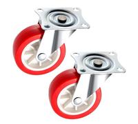 The Ultimate 2 x Heavy Duty 75mm 200KG Rubber Swivel Castor Wheels - Your Perfect Trolley and Furniture Caster Solution (3-inch Swivel Wheel)