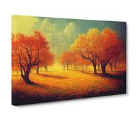 The Ultimate Autumn Forest Canvas Print | Gallery Wrapped 30mm Frame Wall Art | 30x20 inches | Ready to Hang | Contemporary Landscape Picture | Living Room Bedroom Lounge Office