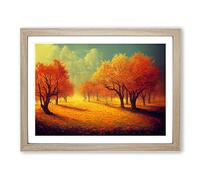 The Ultimate Autumn Forest Framed Print | A3 Oak Framed Wall Art | Ready to Hang | Modern Landscape Picture | Living Room Bedroom Lounge Office