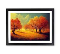 The Ultimate Autumn Forest Framed Print | A4 Black Framed Wall Art | Ready to Hang | Modern Landscape Picture | Living Room Bedroom Lounge Office