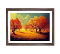 The Ultimate Autumn Forest Framed Wall Art Print A2 Walnut