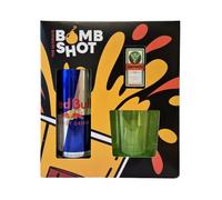 The Ultimate Bomb Shot - 250ml Red Bull Energy Drink, 2cl Jägermeister (35% ABV) & Bomb Cup