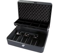The Ultimate Cash Box with Foam Lining & Cantilever Coin Tray Black Cathedral