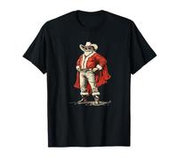 The Ultimate Christmas Cowboy Look with Santa Hat T-Shirt