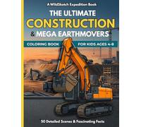 The Ultimate Construction & Mega Earthmovers Coloring Book: 50 High-Detail Action Scenes and Incredible Engineering Facts about Heavy Equipment, ... for Kids Ages 4-8 (WildSketch Expedition)