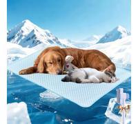 The Ultimate Cooling Pet Mat, Cooling Bed, Cooling Mat for Dogs, Discover the Versatile Ice Silk Cooling Mat, Self Cool Dog Sofa, Washable, Non-Slip Bottom, Dog Cooling Mat (S(30*40 CM),Blue)
