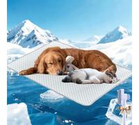 The Ultimate Cooling Pet Mat, Cooling Bed, Cooling Mat for Dogs, Discover the Versatile Ice Silk Cooling Mat, Self Cool Dog Sofa, Washable, Non-Slip Bottom, Dog Cooling Mat (S(30*40 CM),Gray)