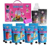 The ULTIMATE DIY Boba / Bubble Tea Kit, 60+ Drinks, 6 Flavors, Boba Pearls, Cups, Straws and Shaker (FRUITY)