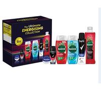 The Ultimate Energising Collection Gift Set includes six full-size products for him, designed to kick-start his mornings and help him unwind after a long day