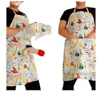 The Ultimate Gag Gift Apron | A Surprise Hiding in the Pocket! Funny Apron With Penisunder, Novelty Kitchen Apron for Adult (White)