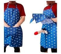The Ultimate Gag Gift Apron | A Surprise Hiding in the Pocket! Funny Apron With Penisunder, Novelty Kitchen Apron for Adult (Blue-b)