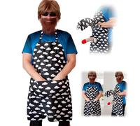 The Ultimate Gag Gift Apron, Surprise Hiding in the Apron Pocket, Funny Cooking Grilling Aprons, Creative Kitchen Party Aprons,Novelty Prank Gift For Man Women (F)