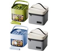 The Ultimate Garden Party Ice Maker,Double-Deck 48 Cubes 2 In 1 Portable Instant Ice Maker with Secure Sealing Lid Ice Tongs and Insulated Bag,for Freezer Drinks Parties Kitchen and Picnic (SET C)