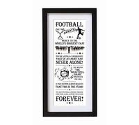 The Ultimate Gift for Man Printed Word Poster - Black Wooden Framed Wall Art Picture - Football Fanatic