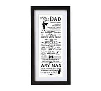 The Ultimate Gift for Man Printed Word Poster - Black Wooden Framed Wall Art Picture - World Best Dad