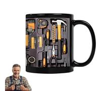 The Ultimate Mechanic's Toolbox Mug, Funny Coffee Mug Mechanic Toolbox Set, 11OZ Ceramic Mechanic Coffee Cup, Realistic Details for Husband, Dad, Friends and Auto/Car Mechanics (1PC)