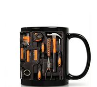 The Ultimate Mechanic's Toolbox Mug, Mechanic Toolbox Mug, 11 Oz, with Comfortable Handle, for Mechanics, Dad & Handymen Daily Use (1PCS)