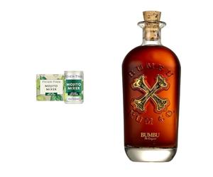 The Ultimate Mojito Kit with Fever-Tree Mojito Mixer (4x150ml) and Bumbu Original Rum (70cl)