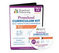 The Ultimate Preschool Curriculum Kit on CD - Printable Workbooks Lesson Plans and Learning Activities for Preschoolers Pre K Kids and Toddlers Age