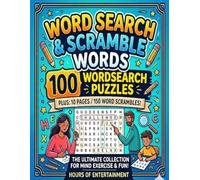 The Ultimate Puzzle Book: 100 Large Print Word Search Puzzles for Adults & Seniors | Brain Games for Relaxation with Bonus Word Scrambles