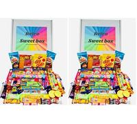 The Ultimate Retro Pick n mix Nostalgia Sweet Selection 70s 80s Box Sweet Hamper - Present Gift for Birthday, Easter, Valentines Day, Mother's Day, You Over 60 Items Piñata Filler (Pack of 2)