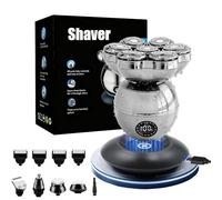 The Ultimate Shaver for Men, 7D Floating Head Razor with Wireless Charging, IPX7 Waterproof Bald Head Grooming Kit for Face, Nose & Body (1set)