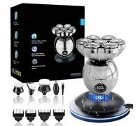 The Ultimate Shaver for Woman Men, 7D Floating Head Electric Razor, 10000 RPM Motor, IPX7 Waterproof, Wireless Charging Dock, Nose Ear Beard Trimmer, Full Body Grooming Kit (Black)