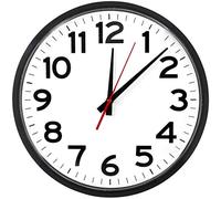 The Ultimate Wall Clock, 14" Atomic Wall Clock, Black, Easy to Read, Perfect for Home, Office, School, Indoor/Outdoor…