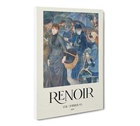The Umbrellas By Pierre Auguste Renoir Canvas Print | Gallery Wrapped 30mm Frame Wall Art | 20x14 inches | Ready to Hang | Impressionist Picture | Living Room Bedroom Lounge Office