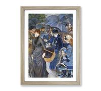 The Umbrellas By Pierre Auguste Renoir Classic Painting Framed Print | A2 Oak Framed Wall Art | Ready to Hang | Classic Historical Picture | Living Room Bedroom Lounge Office