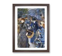 The Umbrellas By Pierre Auguste Renoir Classic Painting Framed Print | A2 Walnut Framed Wall Art | Ready to Hang | Classic Historical Picture | Living Room Bedroom Lounge Office