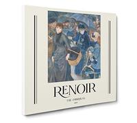 The Umbrellas By Pierre Auguste Renoir Exhibition Museum Classic Painting Canvas Wall Art Print Ready to Hang, Framed Picture for Living Room Bedroom Home Office Décor, 14x14 Inch (35x35 cm)