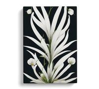 The Unbeatable Flowers Black, White, Brown Canvas Print for Living Room Bedroom Home Office Décor, Wall Art Picture Ready to Hang, 30x20 Inch (76x50 cm)
