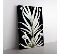 The Unbeatable Flowers Canvas Wall Art Print Ready to Hang, Framed Picture for Living Room Bedroom Home Office Décor, 50x35 cm (20x14 Inch)