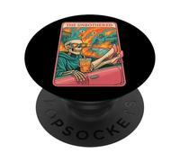 The Unbothered Tarot Skeleton Delulu Design PopSockets Adhesive PopGrip