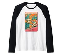 The Unbothered Tarot Skeleton Delulu Design Raglan Baseball Tee