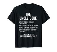 The Uncle Code Cool Uncle Gifts From Niece Nephew T-Shirt