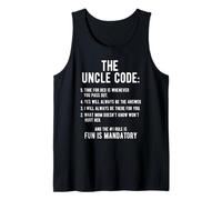 The Uncle Code Cool Uncle Gifts From Niece Nephew Tank Top