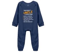 The Uncle Code Novetly Newborn Rompers Cool One-Piece Baby Footed Clothing