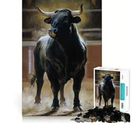 The Undefeated Bull 1000 Pieces Puzzles for Teenagers Boost Recall Relaxing Fun Accurate Edge Thoughtful Gift (50x75cm)
