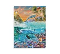 The underwater island，Paper Jigsaws Puzzles for Adults 1000 Jigsaw Puzzle, Decompressing Intellectual Educational Toy for Kids（50x70cm）-AN80