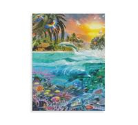 The underwater island，Puzzle Games Jigsaw Puzzles 1000 Pieces for Adults Games for Adults Teens and Kid（75x50cm）-AN81