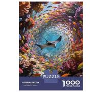 The Underwater World 1000 Piece Jigsaw Puzzle Premium Paper Best Jigsaw Puzzles SeaWorld Adult Puzzles Home Decor Mindfulness Puzzle Halloween 38x26cm/1000pcs