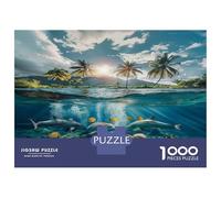 The Underwater World 1000 Piece Jigsaw Puzzles for Adults with No Reflection Personalised Jigsaws Tropical Layered Ocean for Mindfulness Activities for Adults in Hobby Kits for Adults 38x26cm/1000pcs