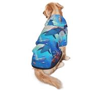 The Underwater World Adorable Dog Hoodie – Soft Polyester Pet Hoodie For Medium And Large Dogs, Seasons