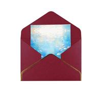 The Underwater World Elegant Greeting Card - Premium Pearlescent Paper Folding Card With Gold Trim, Ideal For Holiday Greetings, Birthdays, Weddings, And Valentine'S Day